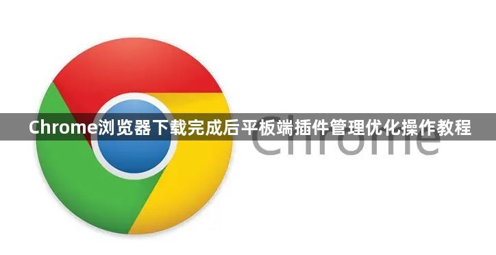 Chrome浏览器下载完成后平板端插件管理优化操作教程1