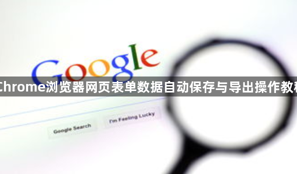 Chrome浏览器网页表单数据自动保存与导出操作教程1