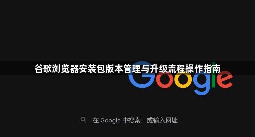 谷歌浏览器安装包版本管理与升级流程操作指南1