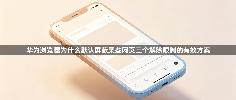 华为浏览器为什么默认屏蔽某些网页三个解除限制的有效方案1