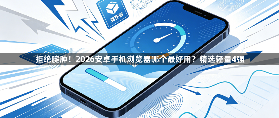 拒绝臃肿！2026安卓手机浏览器哪个最好用？精选轻量4强1