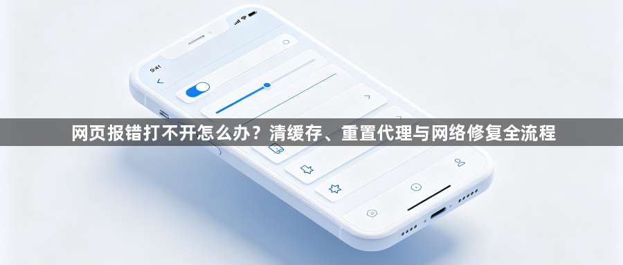 网页报错打不开怎么办？清缓存、重置代理与网络修复全流程1