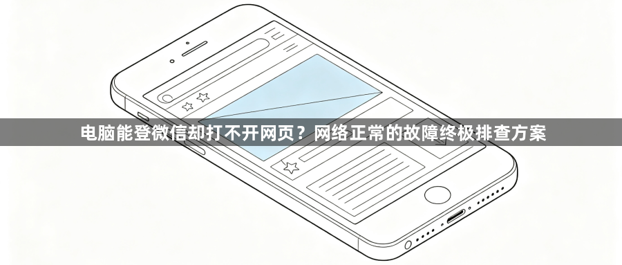 电脑能登微信却打不开网页?网络正常的故障终极排查方案1