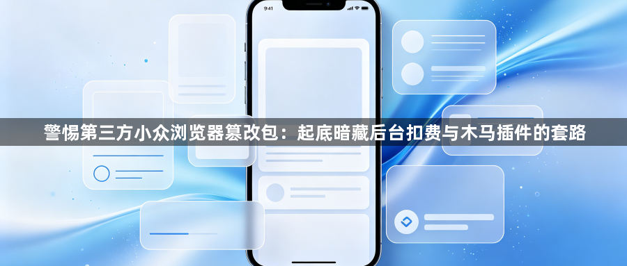 警惕第三方小众浏览器篡改包:起底暗藏后台扣费与木马插件的套路1