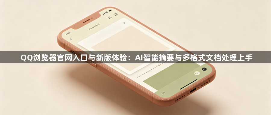 QQ浏览器官网入口与新版体验:AI智能摘要与多格式文档处理上手1
