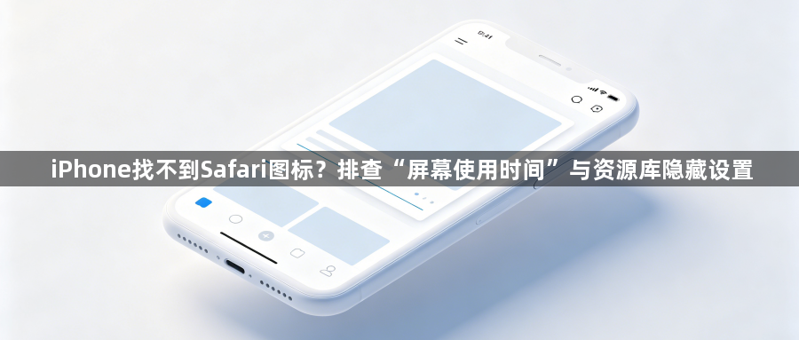 iPhone找不到Safari图标?排查“屏幕使用时间”与资源库隐藏设置1