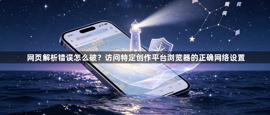 网页解析错误怎么破？访问特定创作平台浏览器的正确网络设置1