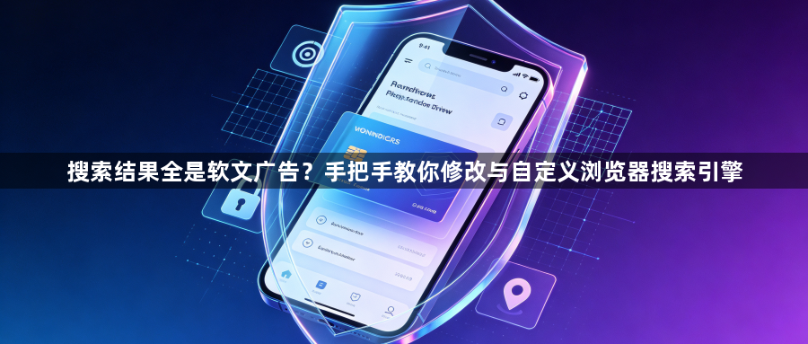 搜索结果全是软文广告?手把手教你修改与自定义浏览器搜索引擎1