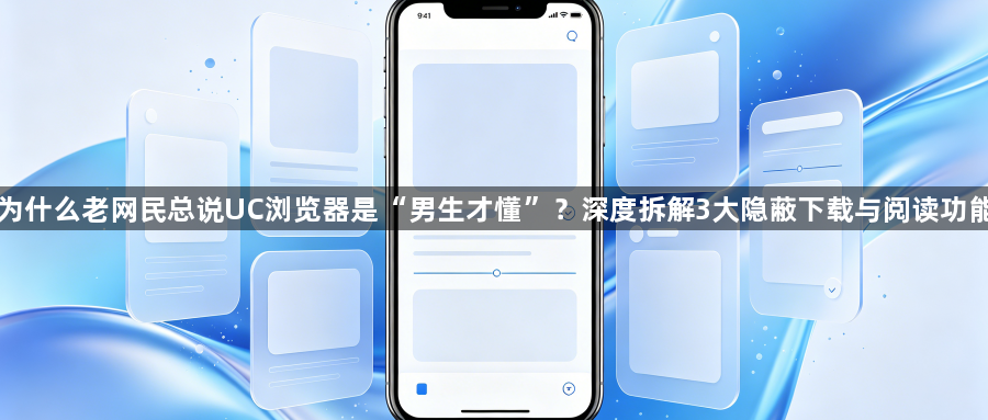 为什么老网民总说UC浏览器是“男生才懂”?深度拆解3大隐蔽下载与阅读功能1