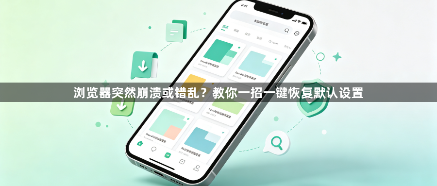 浏览器突然崩溃或错乱？教你一招一键恢复默认设置1