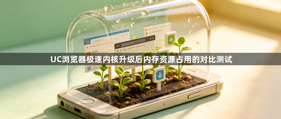 UC浏览器极速内核升级后内存资源占用的对比测试1
