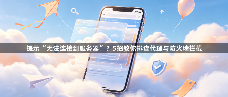 提示“无法连接到服务器”?5招教你排查代理与防火墙拦截1