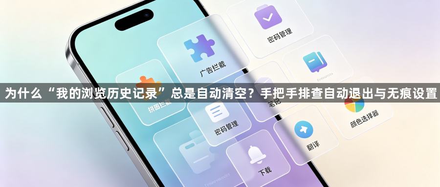 为什么“我的浏览历史记录”总是自动清空?手把手排查自动退出与无痕设置1
