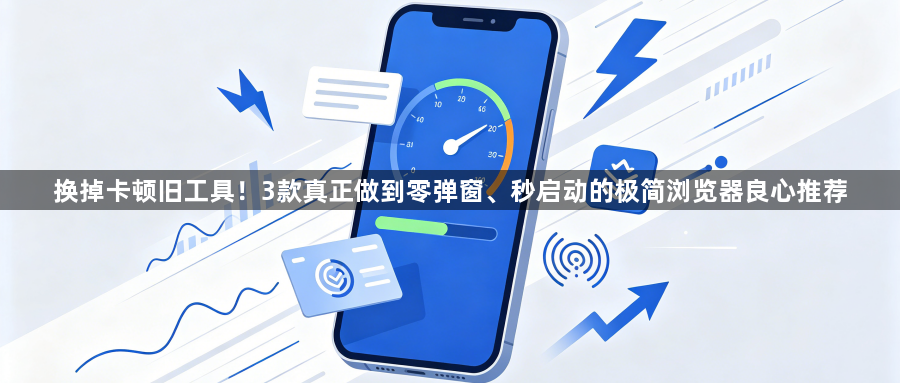 换掉卡顿旧工具！3款真正做到零弹窗、秒启动的极简浏览器良心推荐1