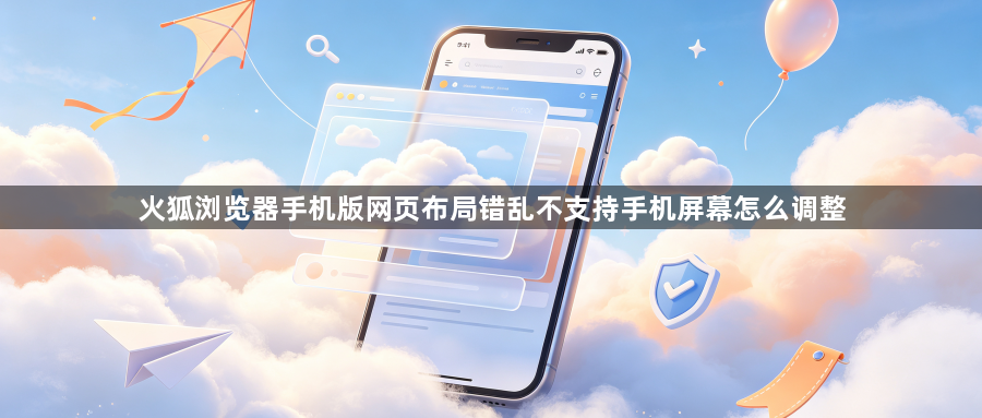 火狐浏览器手机版网页布局错乱不支持手机屏幕怎么调整1