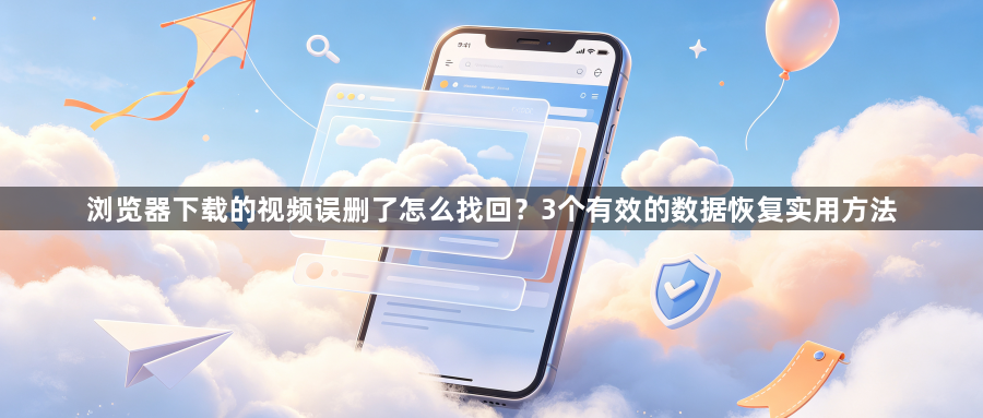 浏览器下载的视频误删了怎么找回？3个有效的数据恢复实用方法1