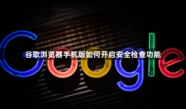 谷歌浏览器手机版如何开启安全检查功能1
